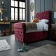 image 2 of Veneta Plush Maroon Super King Bed Frame - Maroon