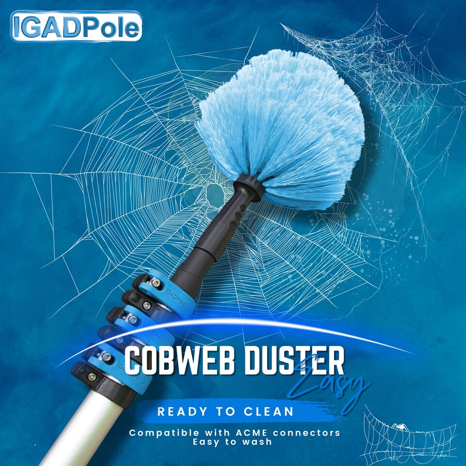 image 1 of IGAD Pole 6m (20ft) Dusting Set: Extension Pole, Squeegee and 3 Dusting Attachments
