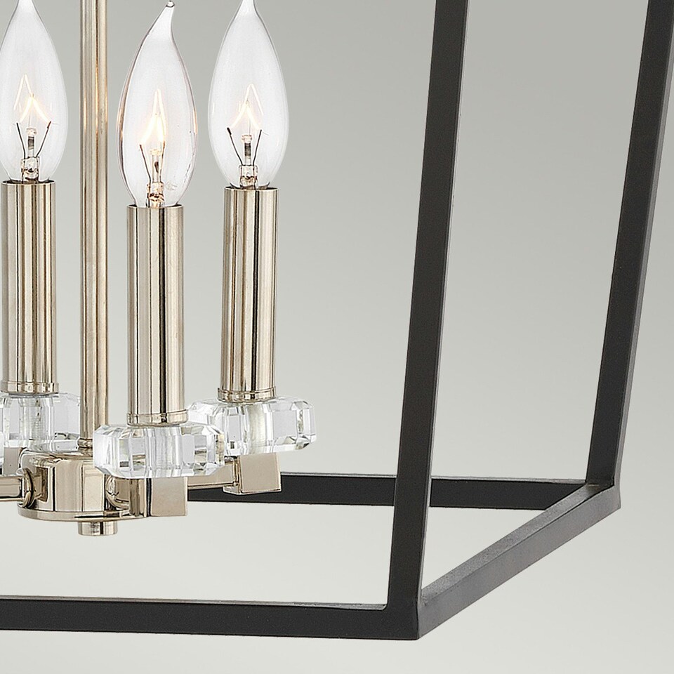 image 1 of Hinkley Stinson Lanterns Pendant Ceiling Light Black with Polished Nickel