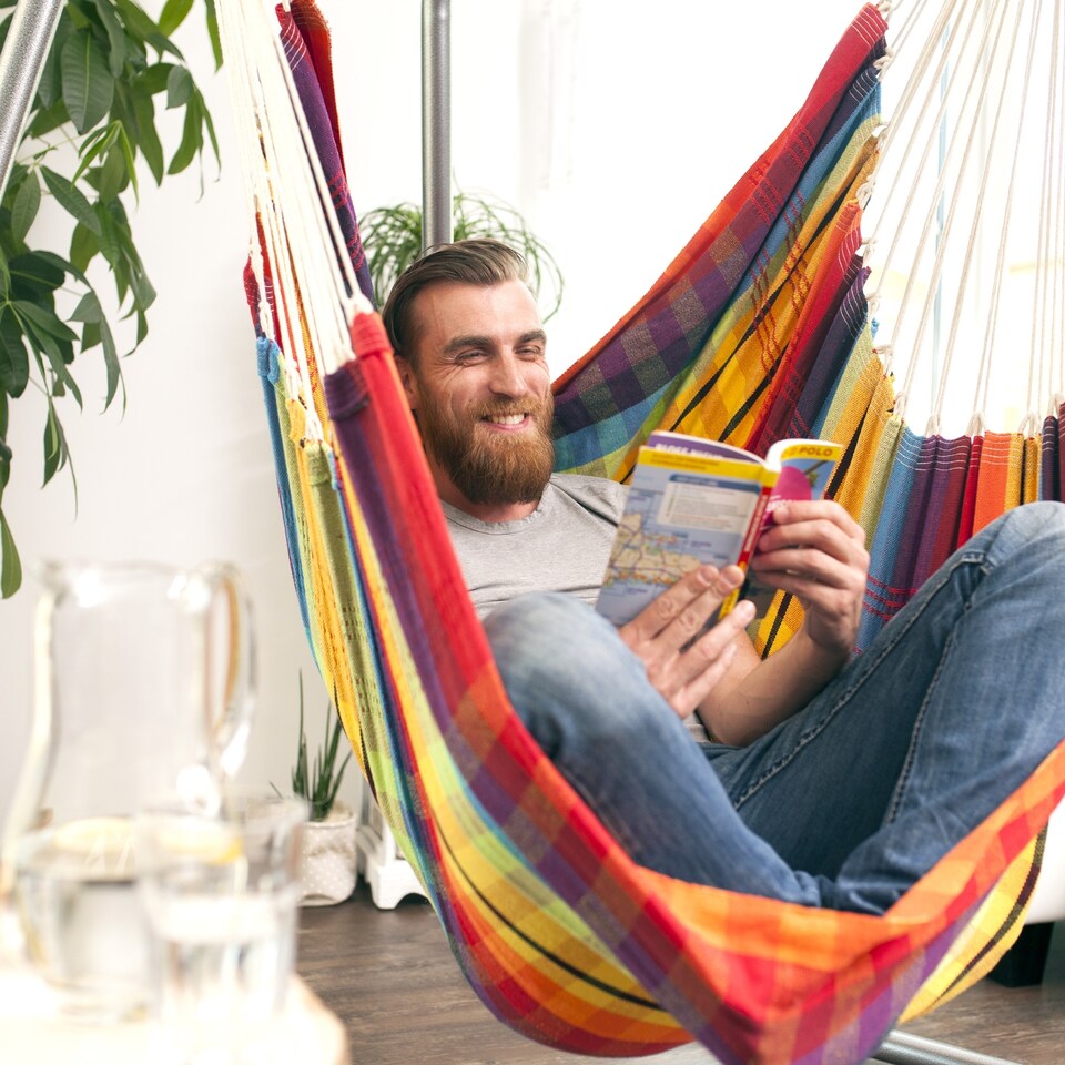 image 1 of Amazonas Outdoor Hanging Chair – Brasil Rainbow