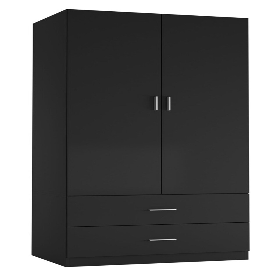 image 1 of 2-Door 2-Drawer Wardrobe White | Unit Colour: White