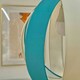 image 3 of ValueLights J90 Teal and Cream Globe Ceiling Light Shade & LED Bulb Blue