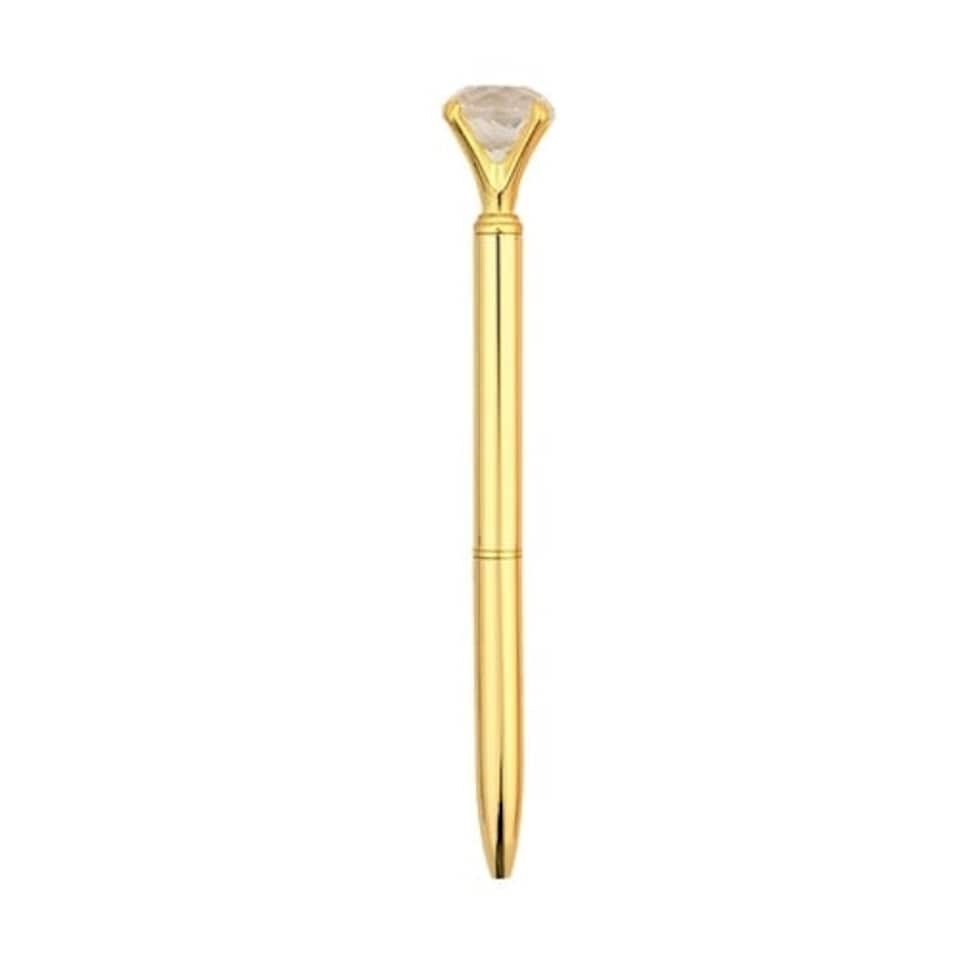 image 1 of Gold Diamond Topper Luxury Metallic Pen