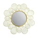 image 1 of Fine Decor MR3725W Adrina Floral Petal Metallic Mirror Gold Gold