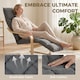 image 3 of HOMCOM Accent Chair, Leisure Lounge Chair Armchair with Footrest