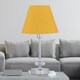 image 2 of Chrome Jewelled Table Lamp with Ochre Yellow Shade Chrome | Red
