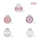 image 1 of Living and Home 25Pcs Christmas Ball Ornament Set - Pink & Silver