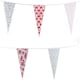 image 2 of Red and Baby Blue Shabby Chic Vintage Print Party Bunting 10m with 20 Pennants
