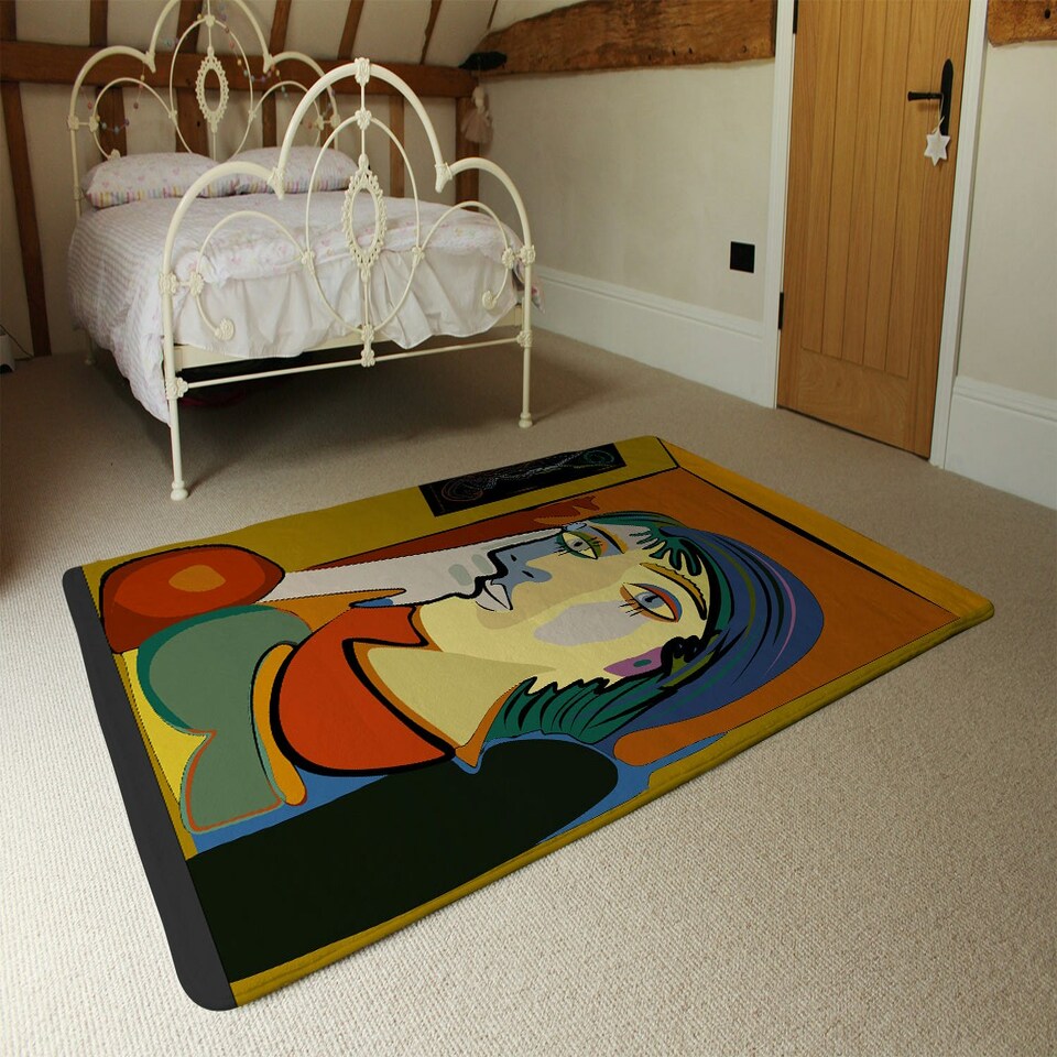 image 1 of thinking woman (Rug) Orange | M