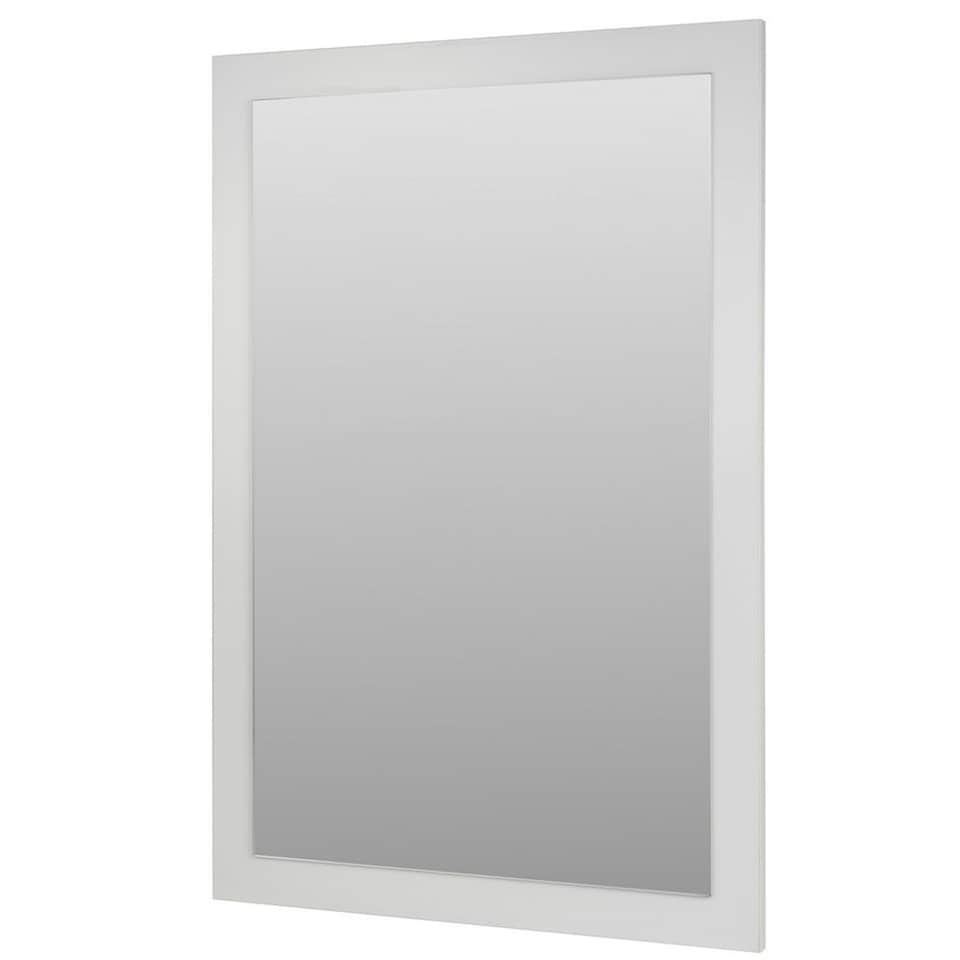 image 1 of 800mm x 500mm Bathroom Mirror White Gloss (Central) | White | White | 1