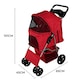 image 6 of Pet Stroller with Rain Cover – Red | Multi | One Size