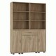 image 1 of Multi-Compartment Cabinet with 3-Tier Bookshelves and 1-Drawer Brown | Unit Colour: Oak