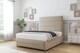 image 2 of Sloomy Monaco Almond Coniston Divan Bed With Mattress 2 Drawers Right Side With 54" Floor Standing Headboard & 12" Matching Footboard 2'6 Small Single | Cream | Almond | Small Single | 1