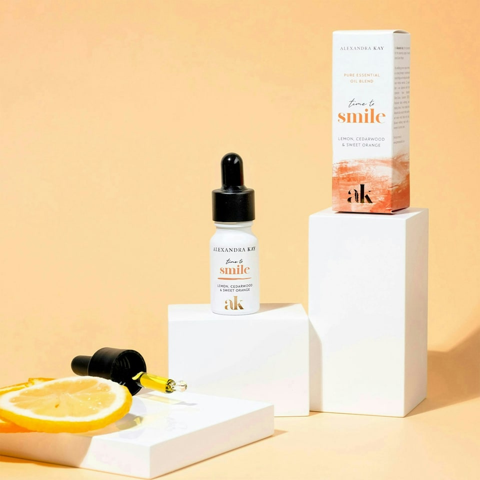 image 1 of Green People Alexandra Kay Time to Smile Essential Oil Blend - Uplifting Lemon Aromatherapy - Vegan, Cruelty Free, 10ml