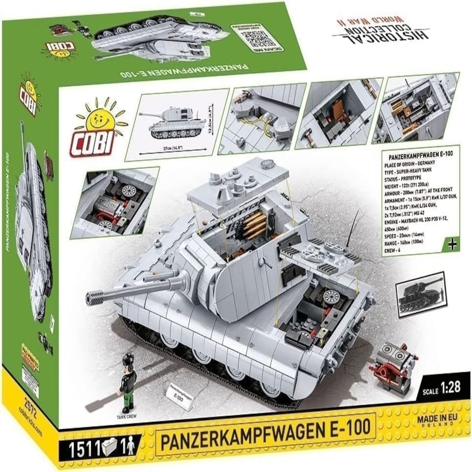 image 1 of Cobi - World War II - Panzer Kampfwagen E- 100 (1511 Pieces)