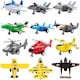 image 1 of 12-Piece Pull-Back Aircraft Toy Set – Jets, Helicopters & Bombers for Kids