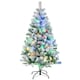 image 6 of HOMCOM 4.5ft Artificial Flocked Christmas Tree with LED Lights, Snow Branches