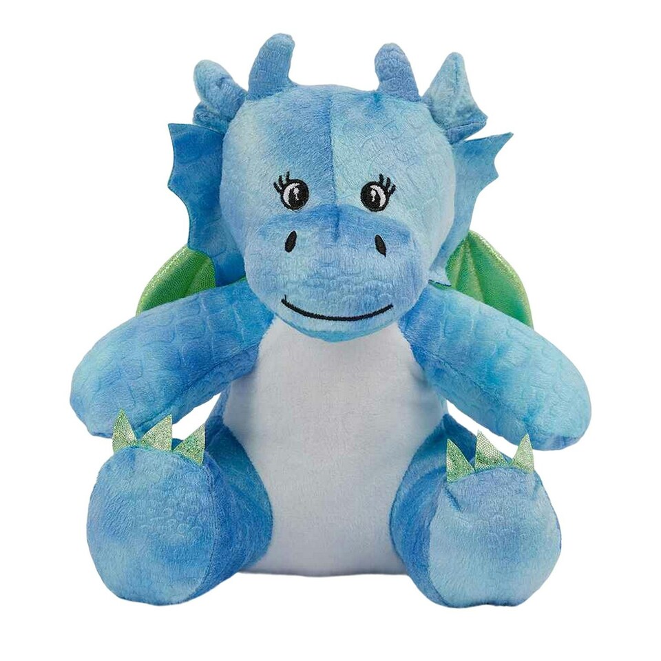 image 1 of Mumbles Mini Dragon Plush Toy - Blue - M