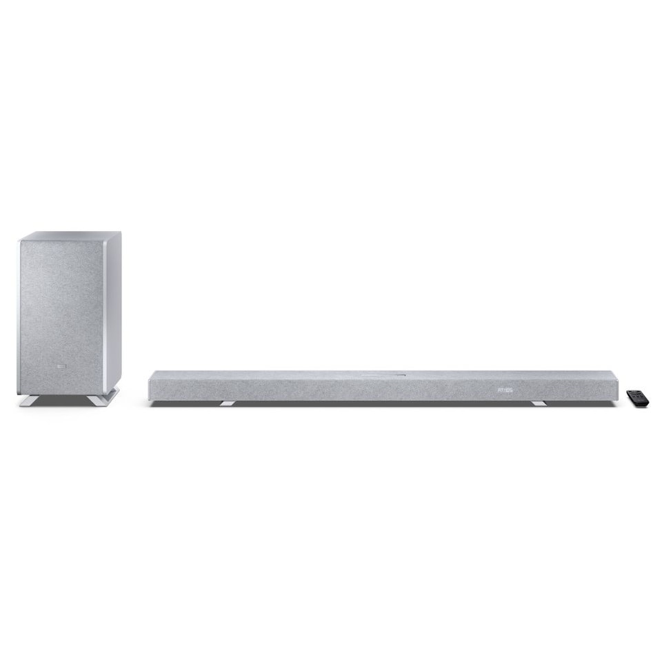 image 1 of SHARP HT-SBW55121(SL) Q 5.1.2 Dolby Atmos DTS:X Soundbar with Wireless Subwoofer - Silver