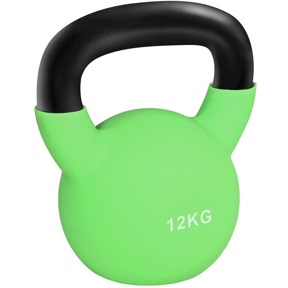 image 1 of HOMCOM Soft Kettlebell, Kettle Bell with Non-Slip Handle for Home Gym Weight Lifting and Strength Training Green | 12
