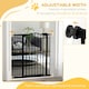 image 6 of PawHut 74-94cm Adjustable Metal Pet Gate Safety Barrier w/ Auto-Close Door Black