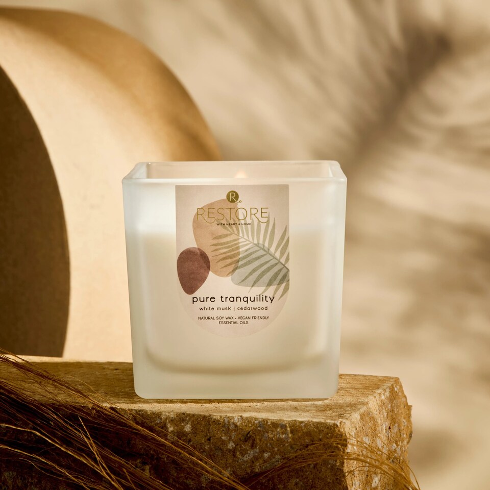 image 1 of Large Soy Wax Candle - Pure Tranquility | White