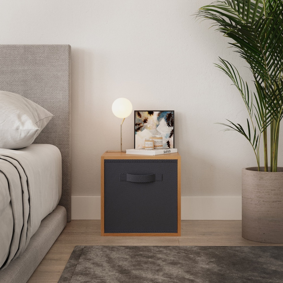 image 1 of Cube Unit with Insert | Cream | Beech & Black | 1