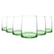image 1 of Nicola Spring Merzouga Recycled Glass Tumblers - 260ml - Green - Pack of 6 - Tumbler Glasses Drinking Glasses Glassware Set Green