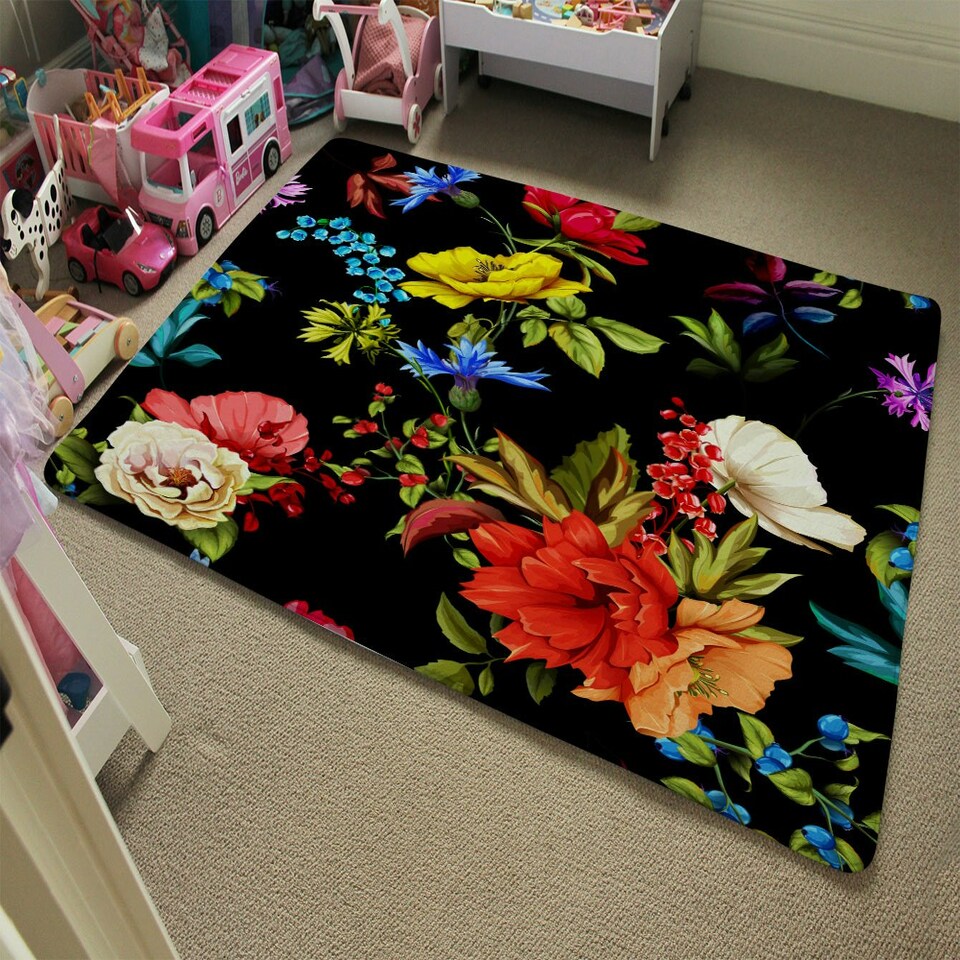 image 1 of Bright Vibrant Flowers (Rug) Multi | Medium: 80x150cm