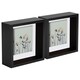 image 1 of Nicola Spring 6 x 6" Deep Photo Frames - Black/White Mount - 3D Deep Box Picture Frame Display Case (16 x 16cm) x5