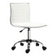 image 1 of HOMCOM Armless Mid-Back Adjustable Office Chair with 360 Swivel White