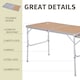image 7 of Outsunny 4ft Aluminium Picnic Table with Side Desktop Adjustable Outdoor BBQ Party Portable Folding Lightweight