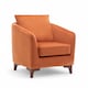 image 3 of Velvet Orange Angela Accent Tub Chair with Ottoman