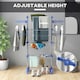 image 4 of HOMCOM 4-Tier Large Clothes Airer Steel Clothes Drying Rack Blue