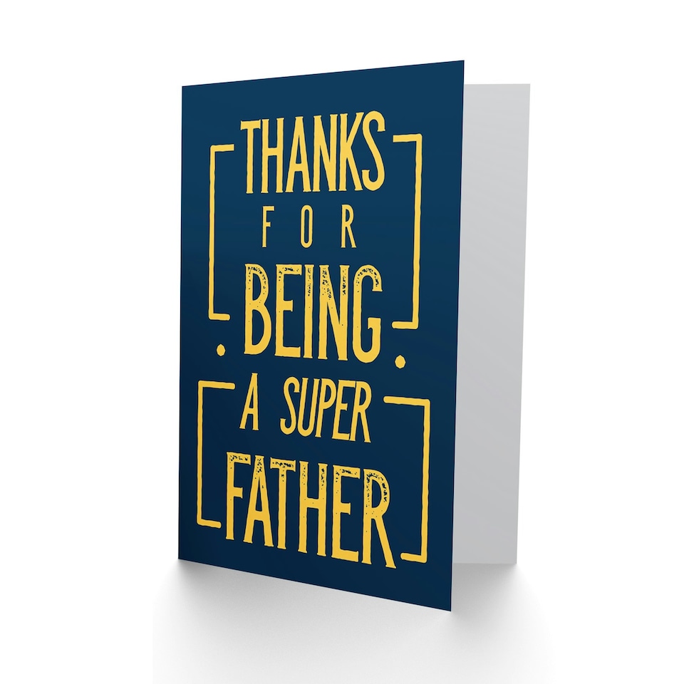 image 1 of Thanks For Being Super Dad Simple Bold Fathers Day Card