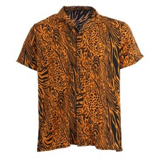 Tiger Print Shirt Orange | XL