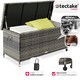image 3 of Storage Box Kiruna - rattan garden furniture cushion storage 120 x 55 x 61.5 cm Grey