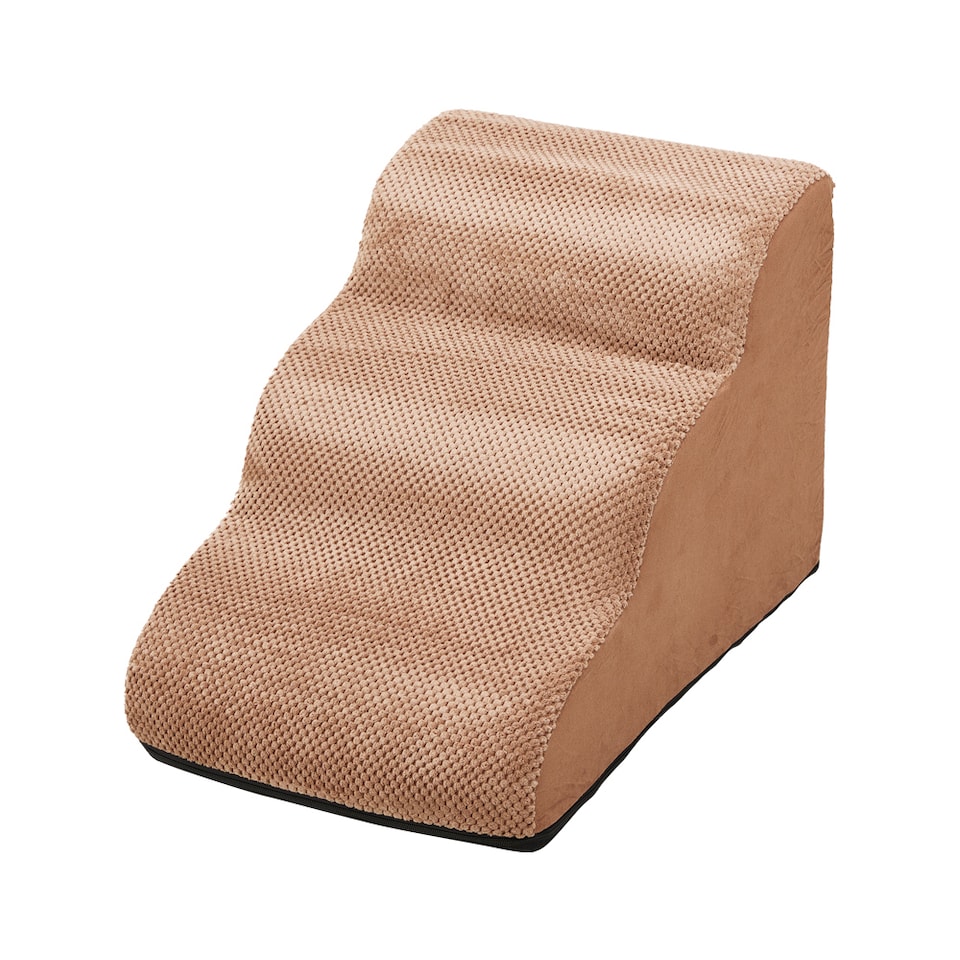 image 1 of Living and Home Non-Slip Pet Steps with Removable Washable Cover for Cats & Dogs | Grey | Brown | 1
