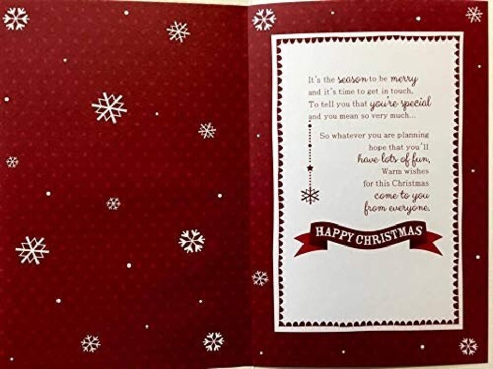 image 1 of TRADITIONAL FROM ALL THE FAMILY AT CHRISTMAS NICE VERSE GOLD FOIL GREETING CARD