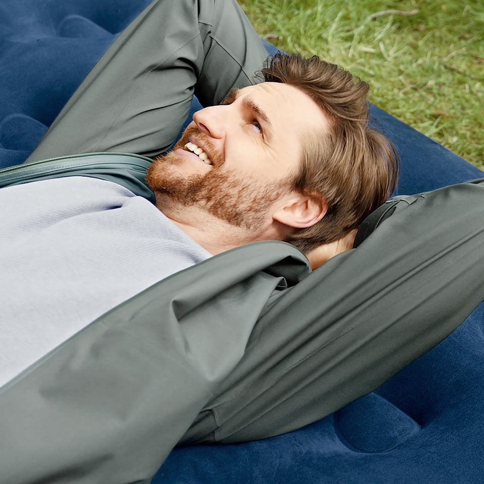 image 1 of Active Era Double Size Camping Air Bed - Navy White