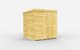 image 1 of 6 x 6 Feet Pent Shed - Double Door Without Windows - Wood - L178 x W185 x H201 cm | Brown