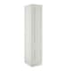 image 1 of Classic Square Panel White Single Wardrobe with Single Rail White