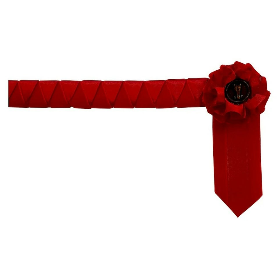 ShowQuest Goodwood Leather Horse Browband - Red - Full