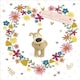 image 3 of Boofle Inside Floral Heart Design Mother's Day Card