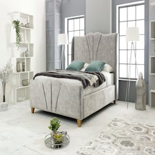 Artrek Marble King Bed Frame - Silver