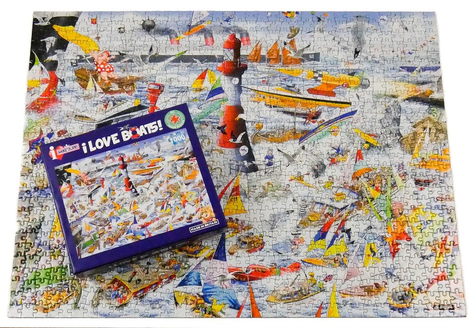 image 1 of Mike Jupp I Love Boats 1000 Piece Jigsaw Puzzle