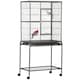 image 1 of PawHut Rolling Bird Cage w/ Detachable stand Storage Shelf  Wood Perch Food Cup