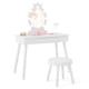 image 1 of COSTWAY Princess Vanity Table & Chair Set Kids Set White