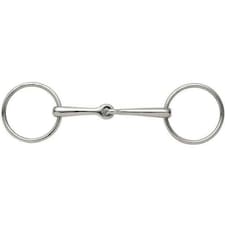 Shires Jointed Horse Loose Ring Snaffle Bit - Silver - 6in