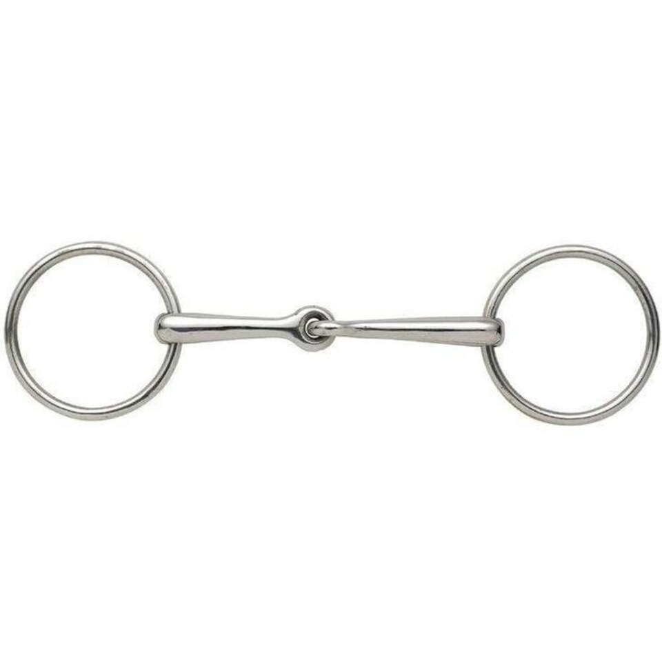 Shires Jointed Horse Loose Ring Snaffle Bit - Silver - 6in